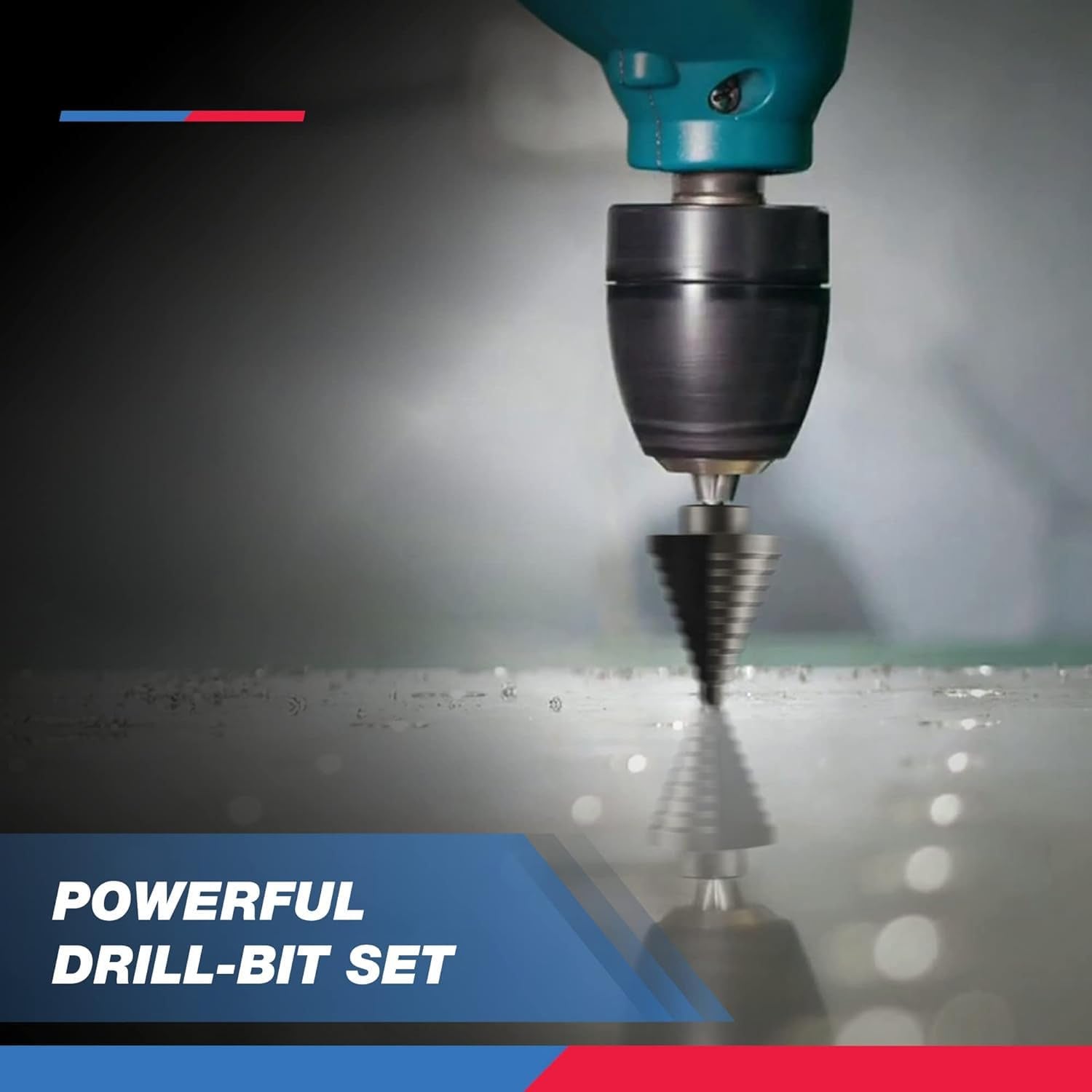 10198A 5-Piece Step Drill Bit Set - Metric Titanium High Speed Steel, 4mm to 35mm, Two Flute Design, 135° Point for Precision Drilling